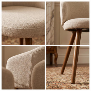 ERCAIDS BEIGE WALNUT LEG