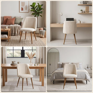 KALI FABRIC BEIGE WALNUT LEG