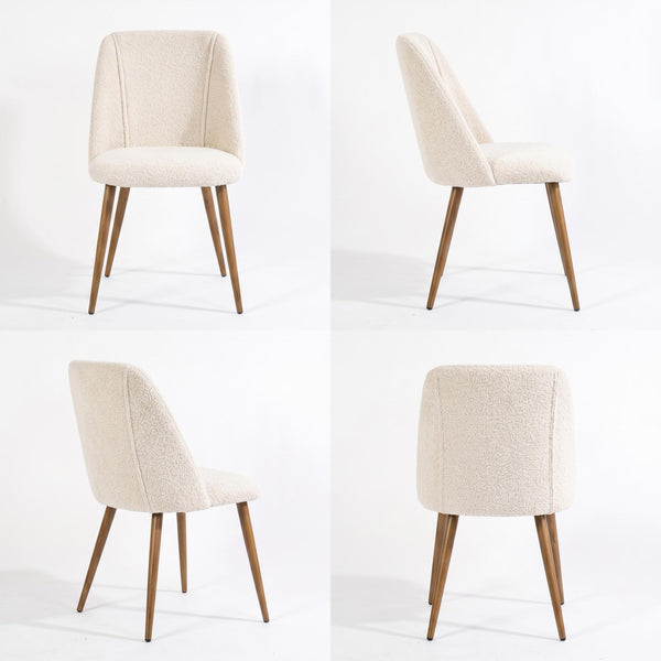 KALI FABRIC BEIGE WALNUT LEG