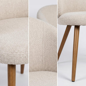 ERCAIDS BEIGE WALNUT LEG