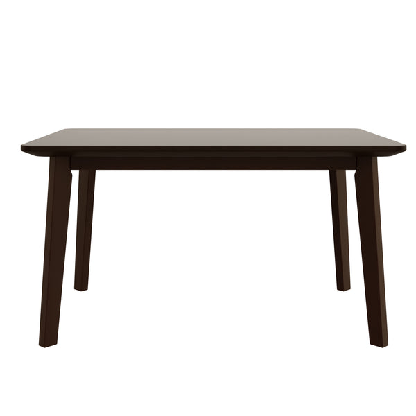 Rectangular Dining Table 47" Solid Wood Top Rubberwood Base