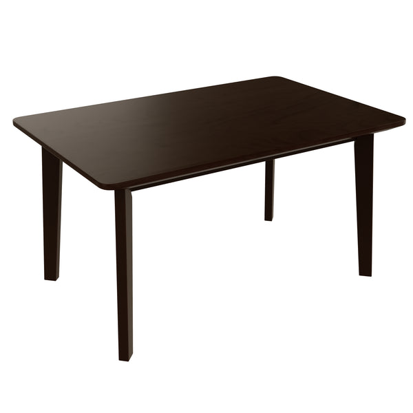 Rectangular Dining Table 47" Solid Wood Top Rubberwood Base