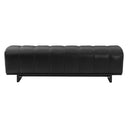 Beige Dining Bench, Tufted Faux Fur Upholstery, Rubber Wood Legs, 250lb Capacity