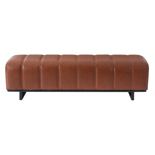 Beige Dining Bench, Tufted Faux Fur Upholstery, Rubber Wood Legs, 250lb Capacity